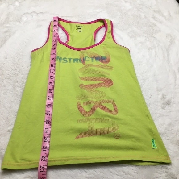 Zumba green/pink tank top size large - Picture 5 of 6